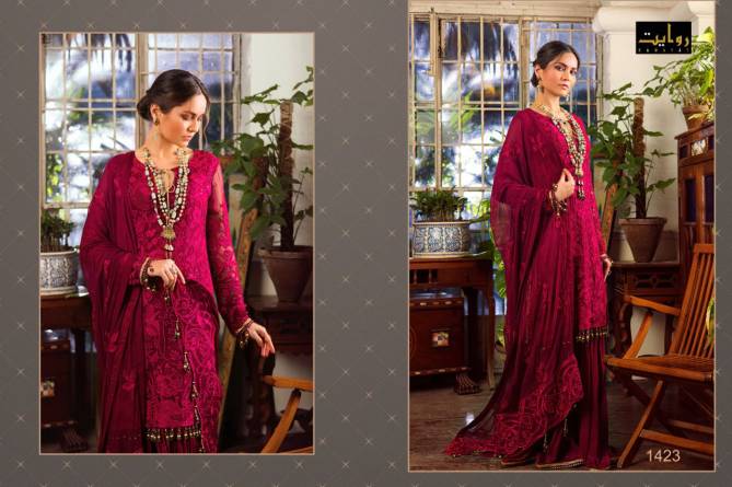 Rawayat Nureh 3 New Exclusive Wear Georgette Heavy Pakistani Salwar Suits Collection